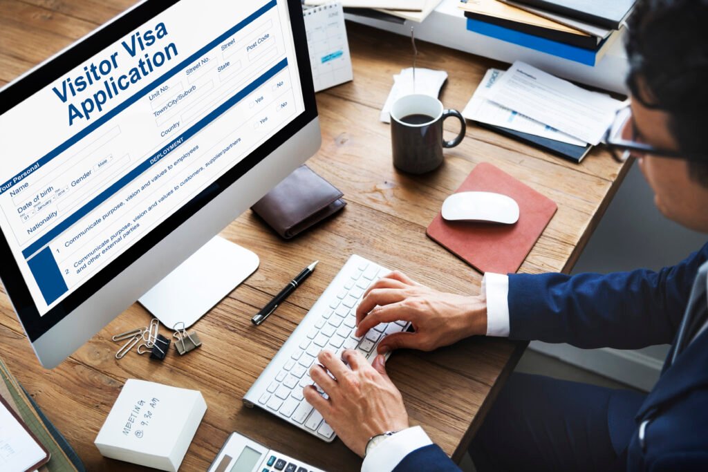visitor visa application concept